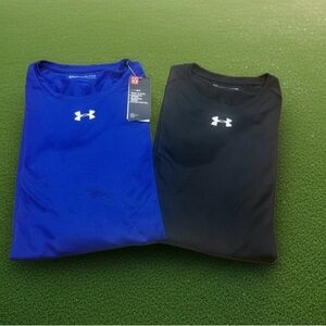 Under Armour Men’s Loose Fit Long Sleeve Shirt NEW w/ Tags Black & Blue Mens XL